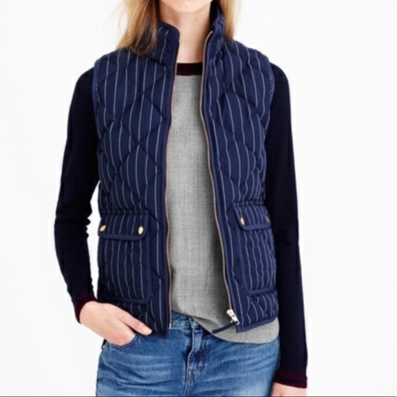 J crew xs excursion pin stripe vest - Picture 2 of 9
